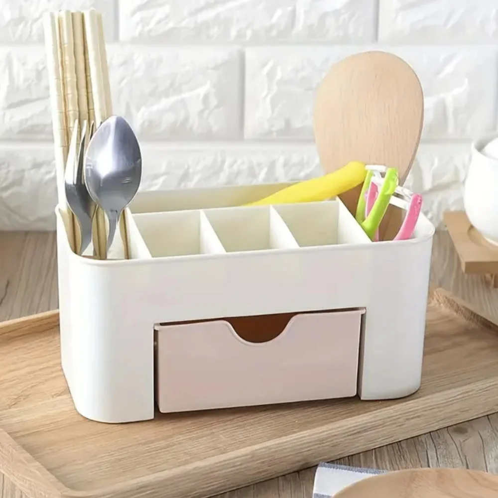- Cosmetic/Makeup Storage Organizer with Drawer - Pink